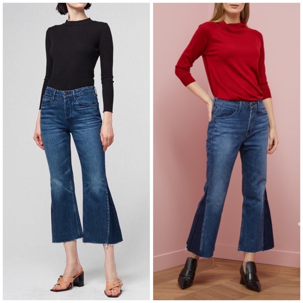 NWT 3x1 Higher Ground Gusset Flared Cropped Jeans - Picture 3 of 9